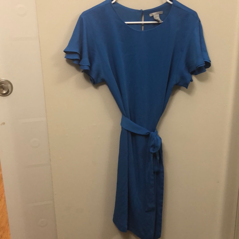 Blue Satin short Dress